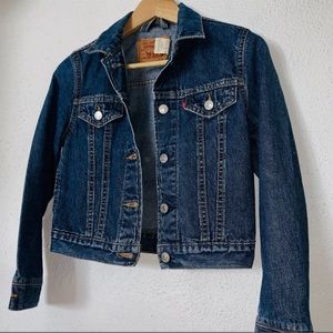 ❤️ Levis jean denim Crop jacket Sz M